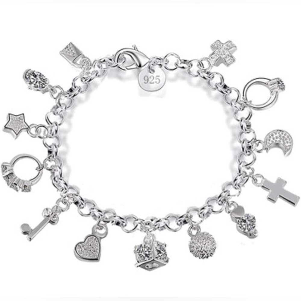 Silver Bracelet for Women Cross Women’s Silver Bracelet & Bangles Jewelry
